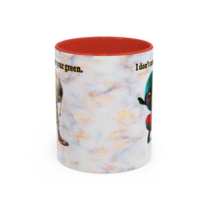 I don't care that your grey - Accent Mug (white marble)