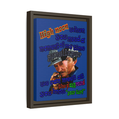 high noon - framed canvas art (dark blue)
