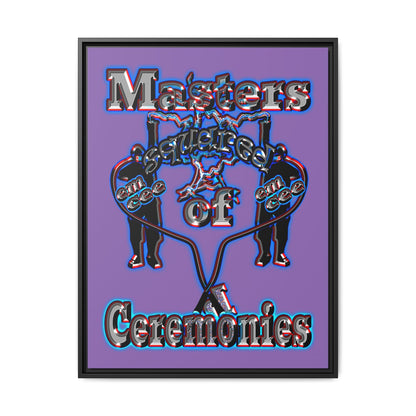 em cee squared - framed canvas art (light purple)