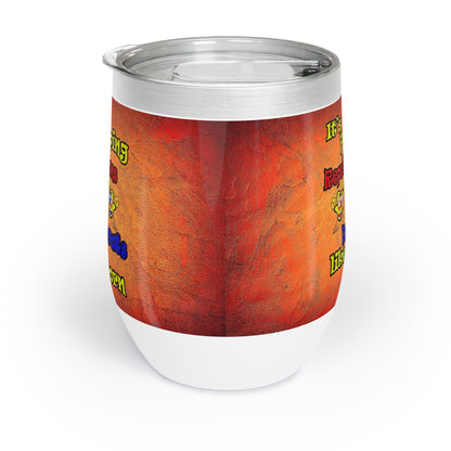 popping like popcorn - Chill Wine Tumbler (burnt orange)