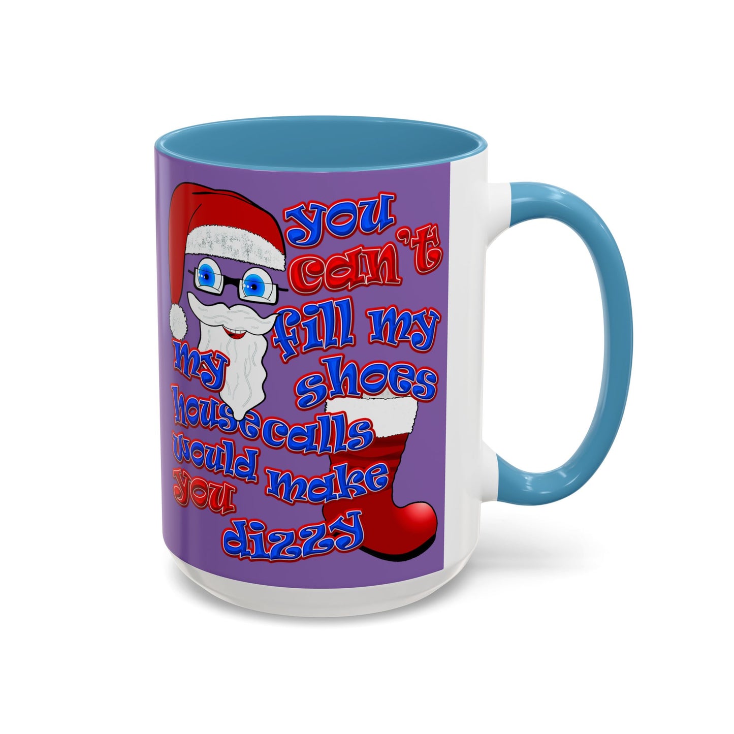 santa's shoes - Accent Mug (light purple)