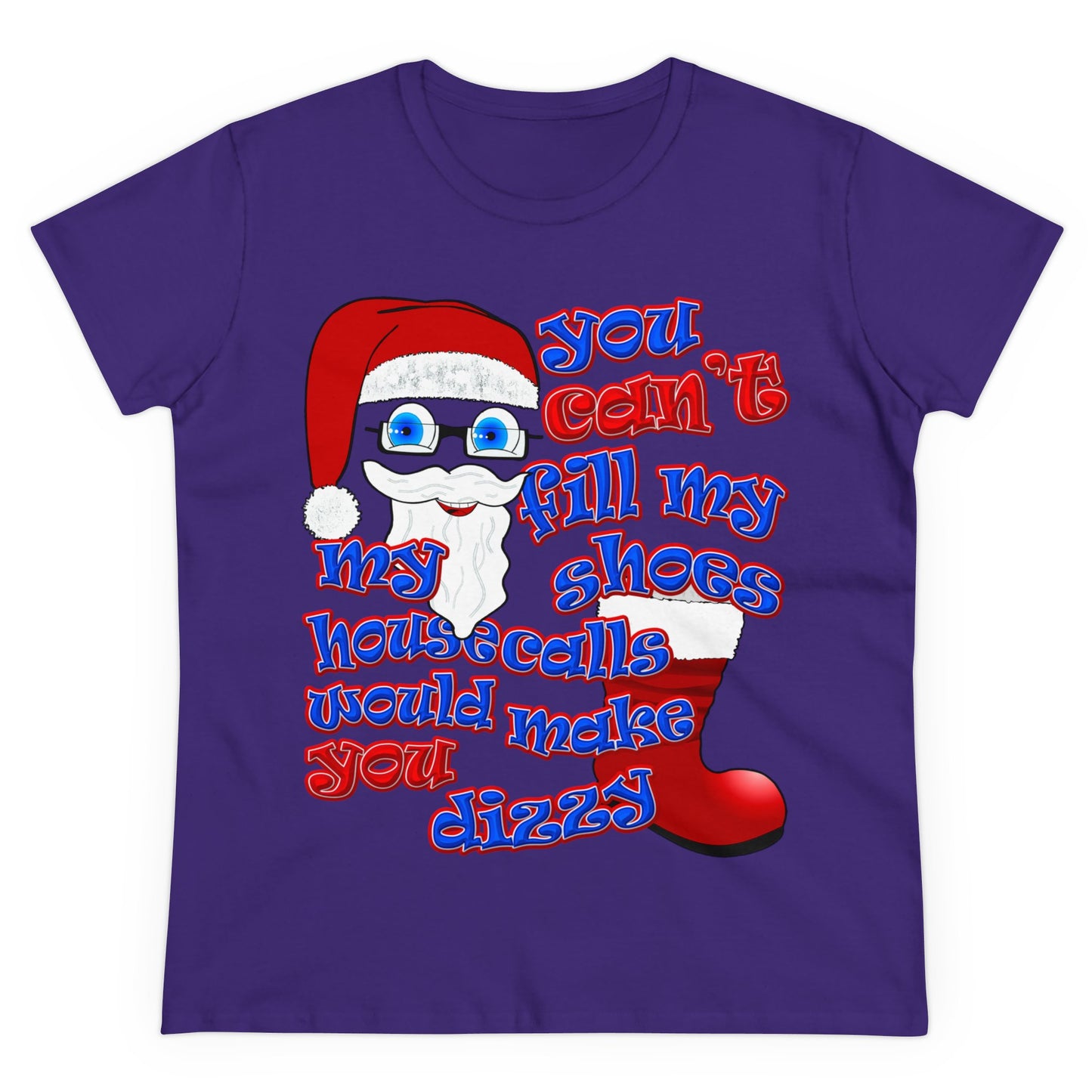 santa's shoes - Women's Midweight Cotton Tee