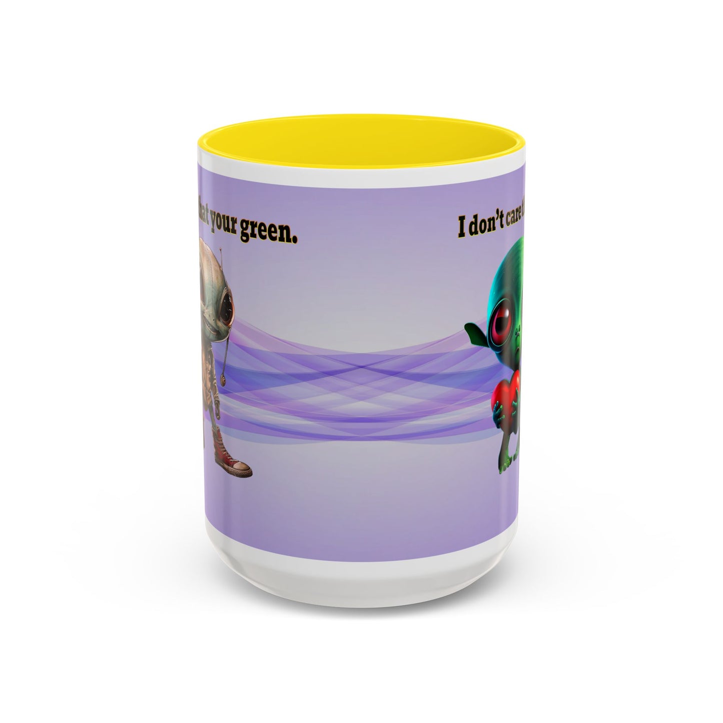 I don't care that your grey - Accent Mug (light blue-pink wave)