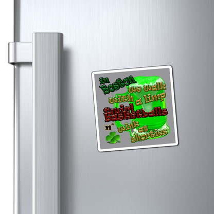 celtics logo - Magnets - (grey)