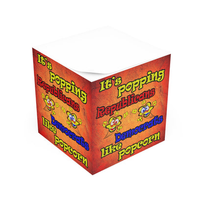 popping like popcorn - note cube (burnt orange)