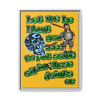 og - framed canvas art (yellow)