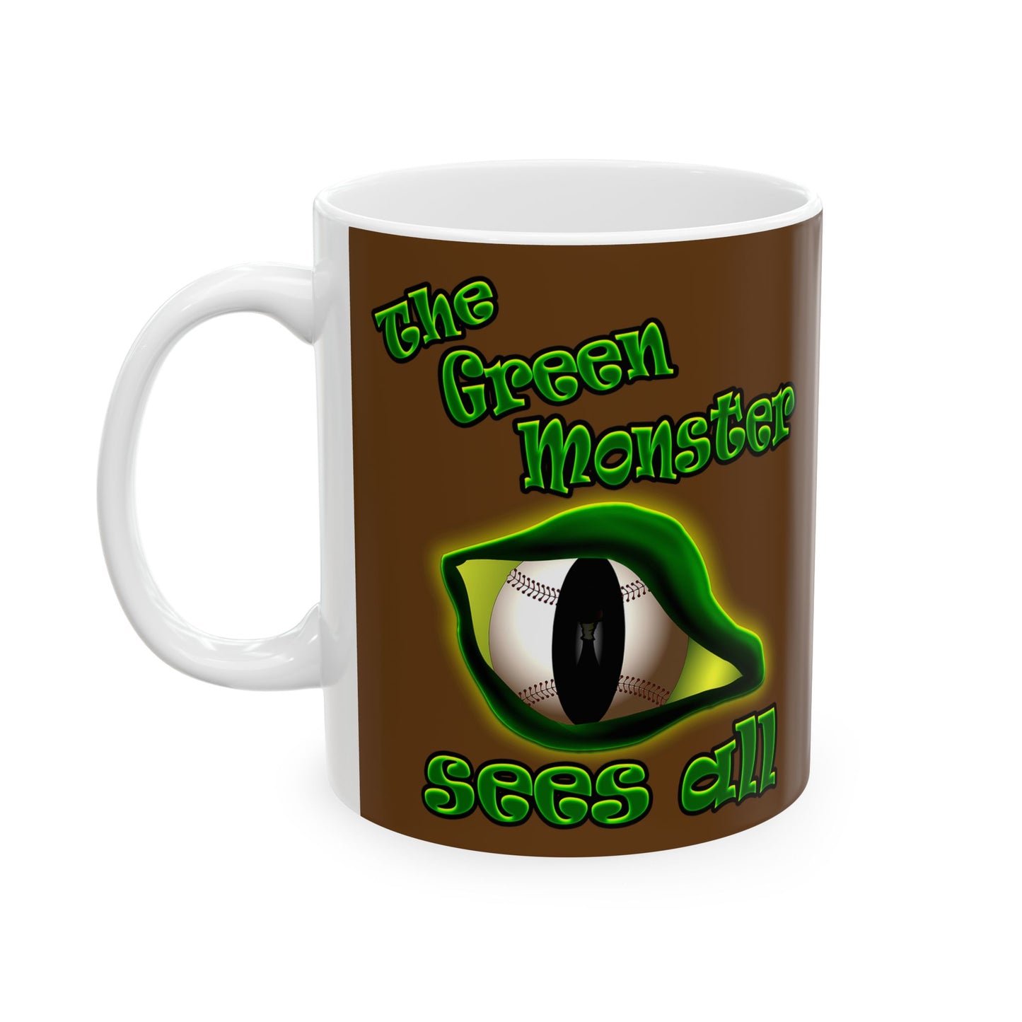 green monster - White Mug (brown)