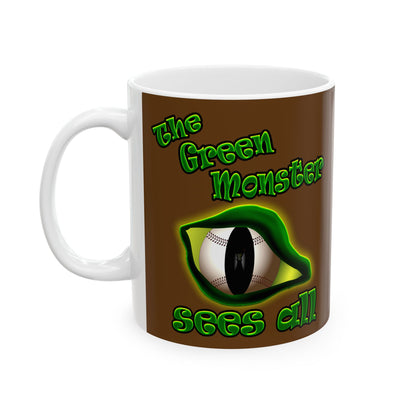 green monster - White Mug (brown)