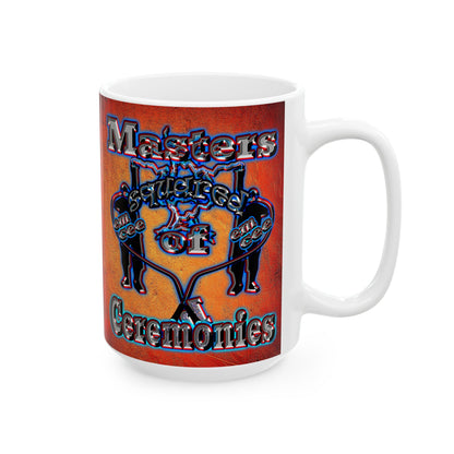 em cee squared - White Mug (burnt orange)