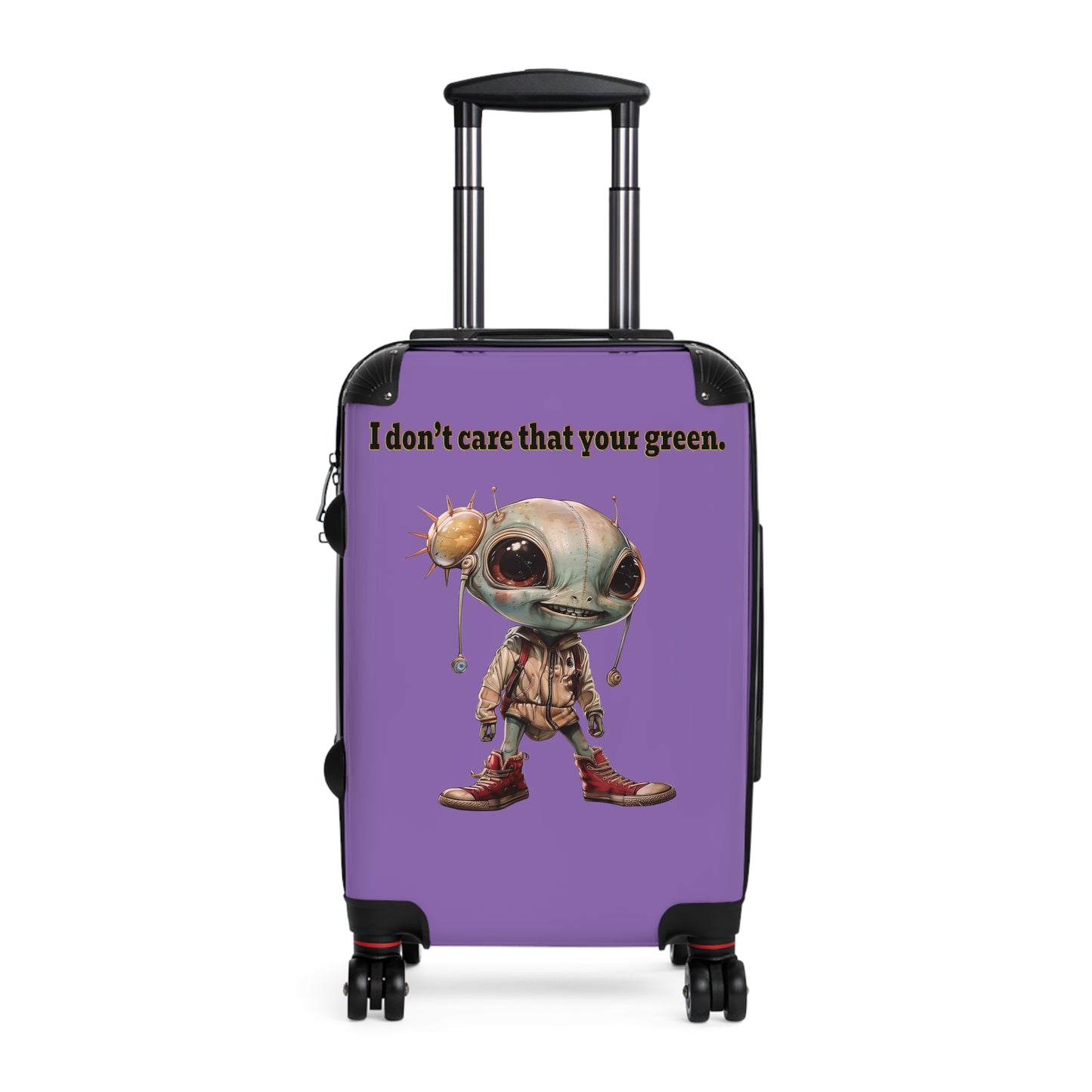 I don't care that your green - Suitcase (light purple)