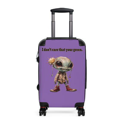 I don't care that your green - Suitcase (light purple)