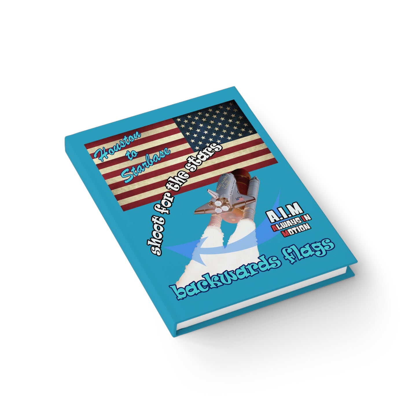 shoot for the stars - journal-blank (turquoise)