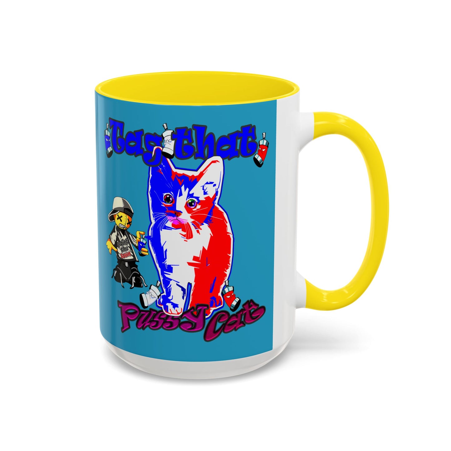 tag that - Accent Mug (turquoise)