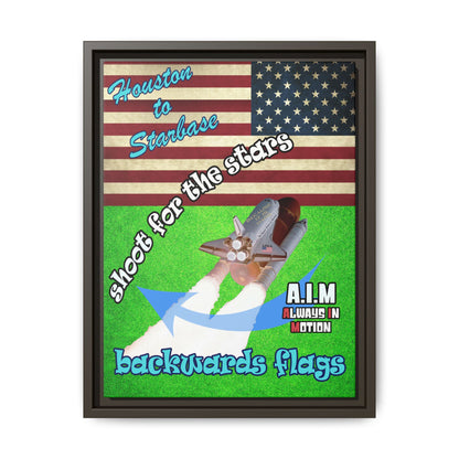 shoot for the stars - framed canvas art (green turf)