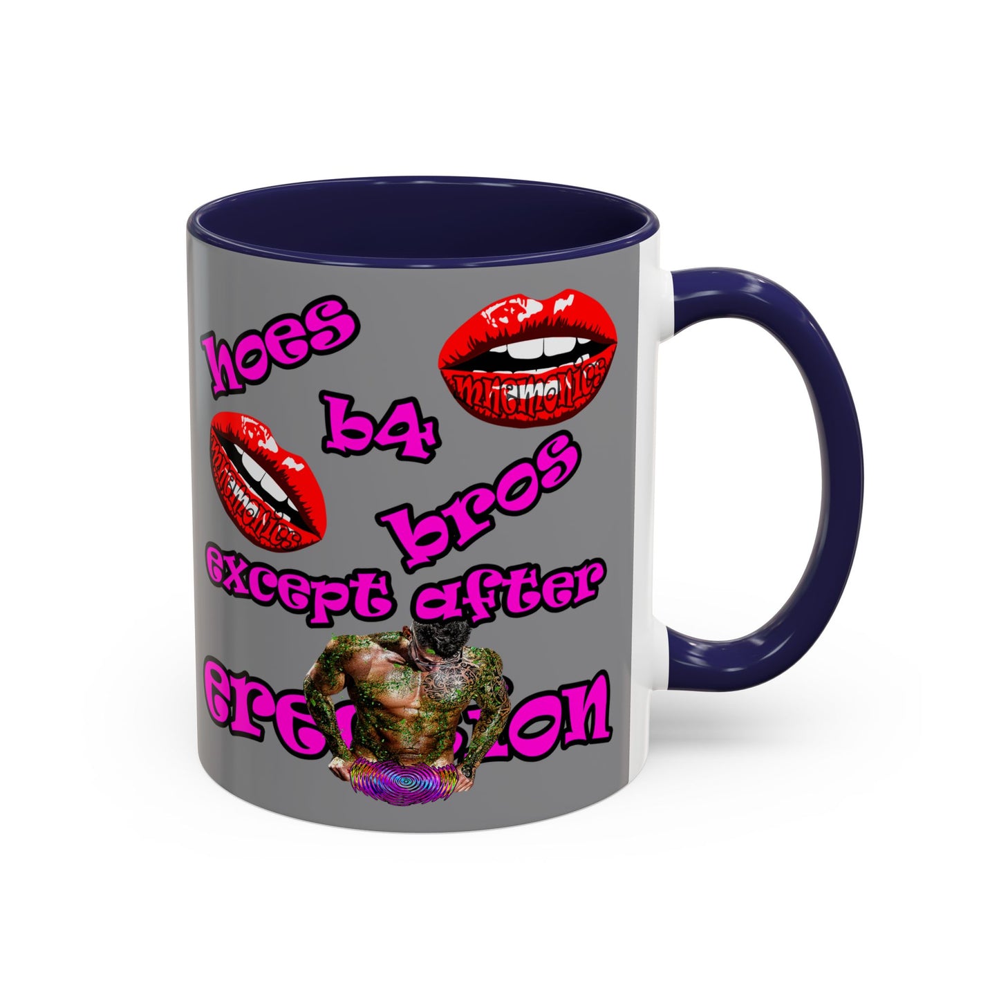 hoes b4 bros - Accent Mug (grey)