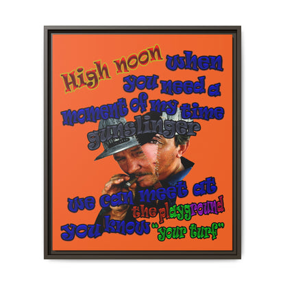 high noon - framed canvas art (orange)