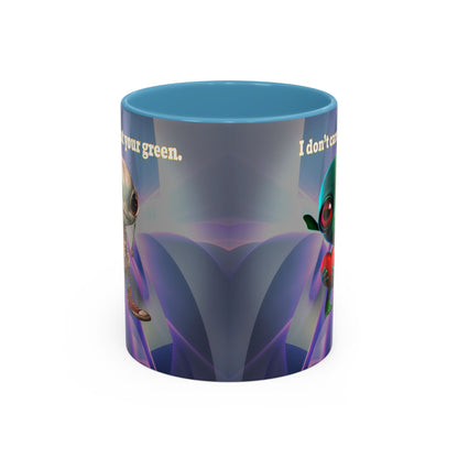 I don't care that your grey - Accent Mug (grey-pink wave)