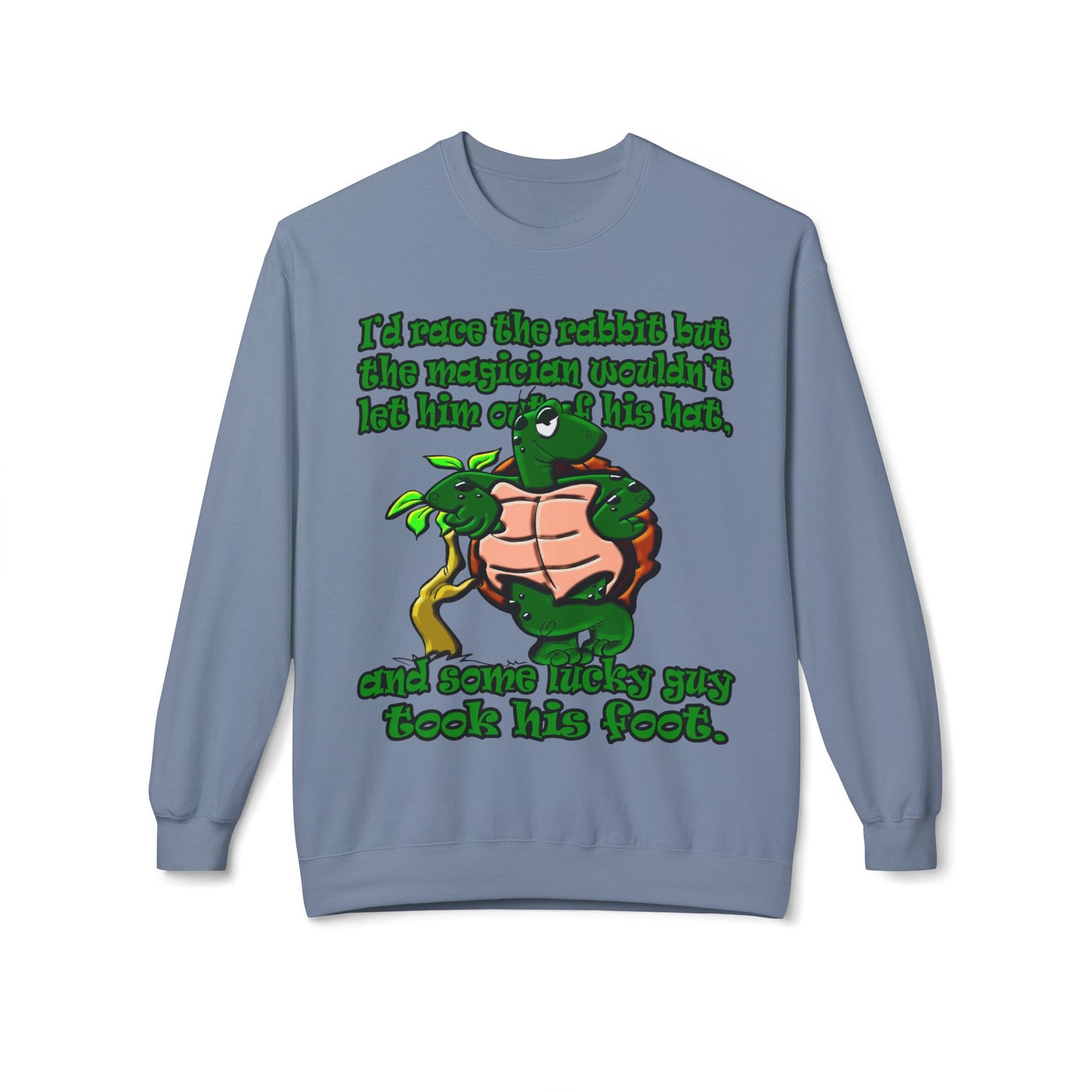 turtle race - Unisex Midweight Softstyle Fleece Crewneck Sweatshirt