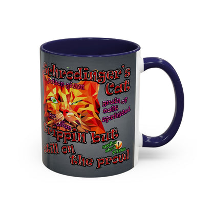schrodinger's cat - Accent Mug (grey-light grey)