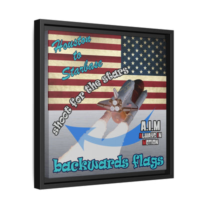 shoot for the stars - framed canvas art (brushed nickel)