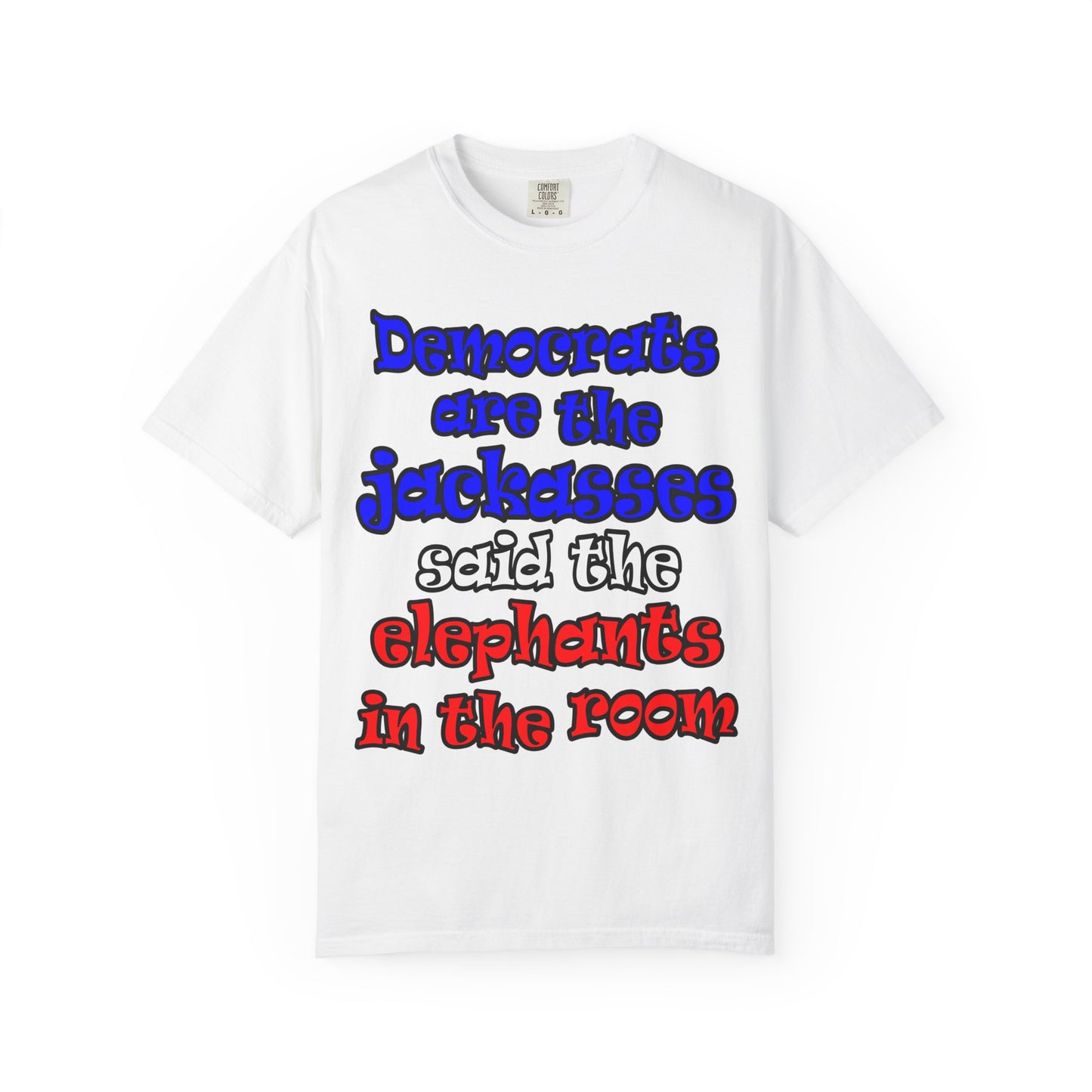 donkeys and elephants - Unisex Garment-Dyed T-shirt