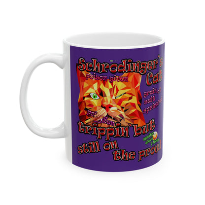 schrodinger's cat - White Mug (purple)