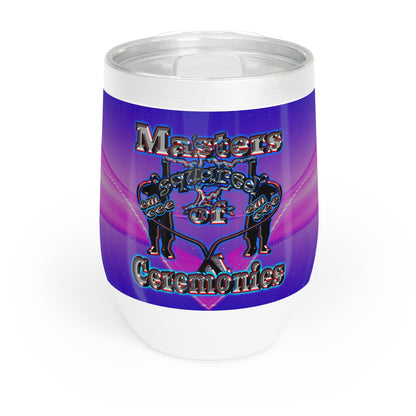 em cee squared - Chill Wine Tumbler (purple-pink wave)