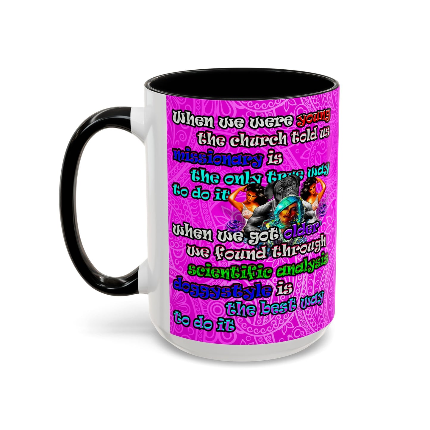 doggystyle - Accent Mug (pink swirl)
