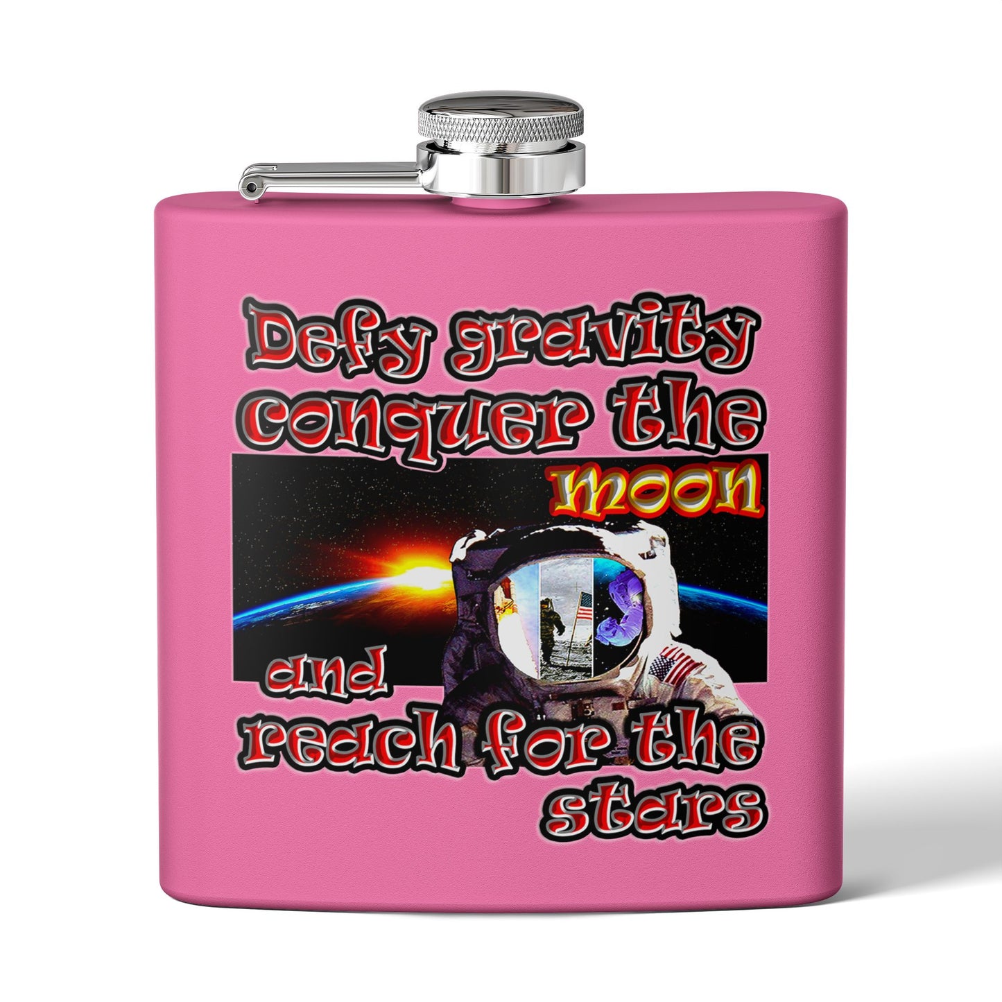 defy conquer reach - Stainless Steel Flask