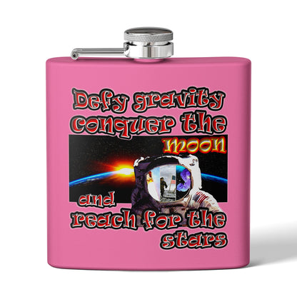 defy conquer reach - Stainless Steel Flask