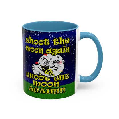shoot the moon again - Accent Mug ('snoops' background)