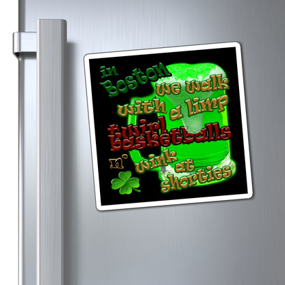 celtics logo - Magnets - (black)