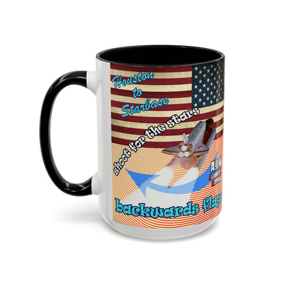 shoot for the stars - Accent Mug (yellow-orange wave)