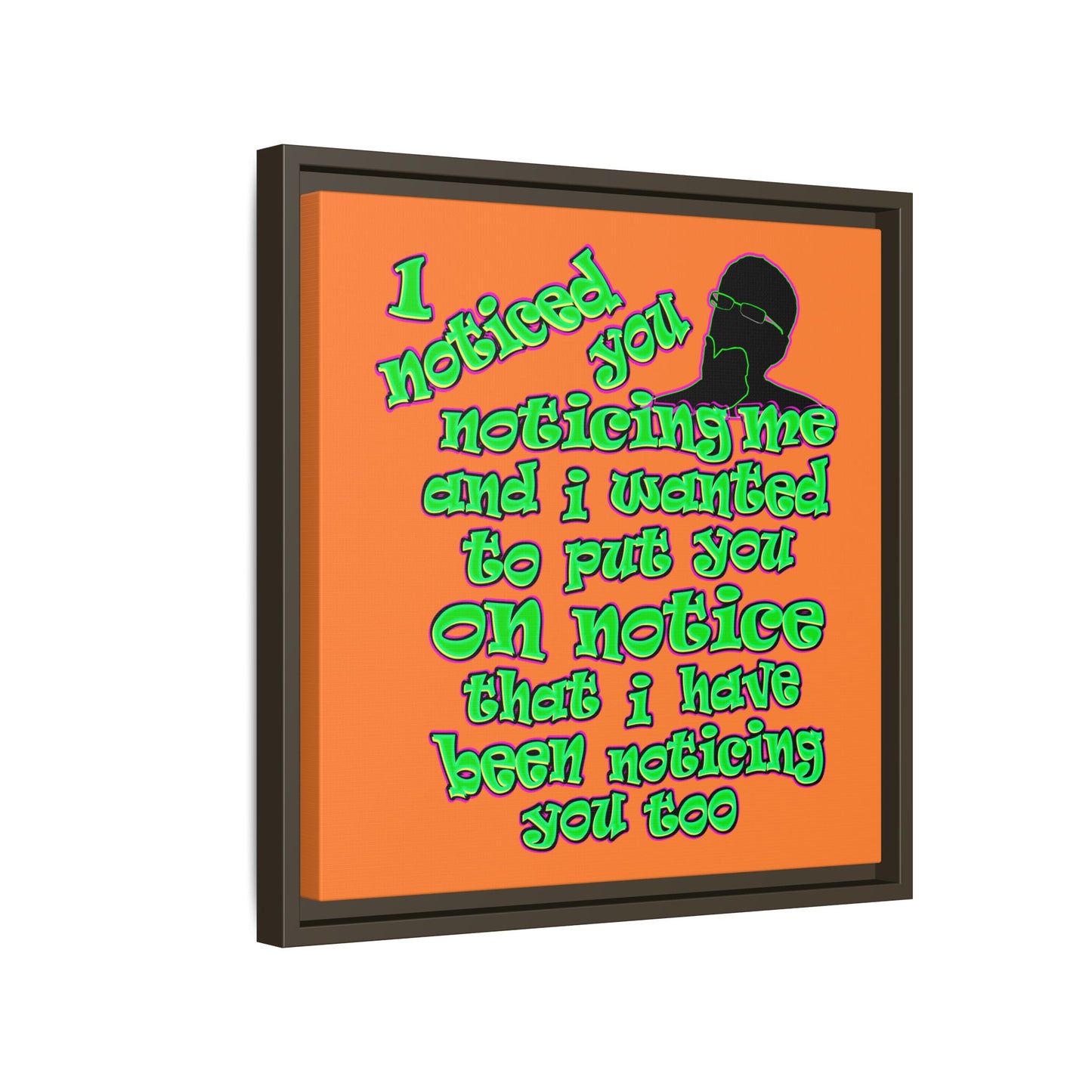 noticed you noticing - framed canvas art (crusta)