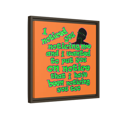 noticed you noticing - framed canvas art (crusta)