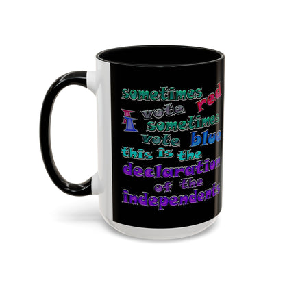 declaration of the independents - Accent Mug (black)
