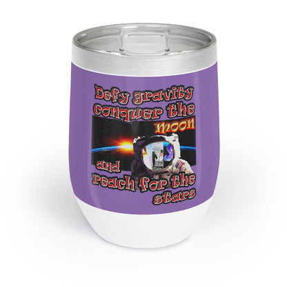 defy conquer reach - Chill Wine Tumbler (light purple)