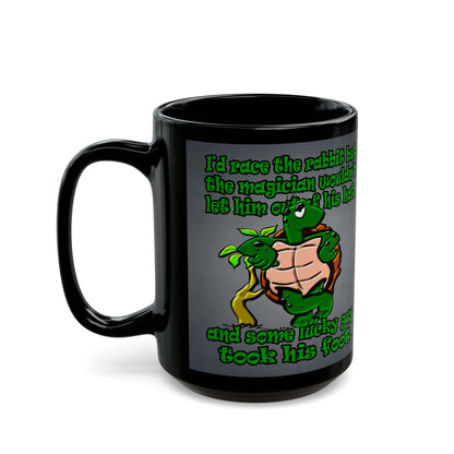 turtle race - Black Mug (grey-light grey)