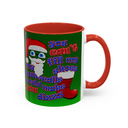 santa's shoes - Accent Mug (logo green)