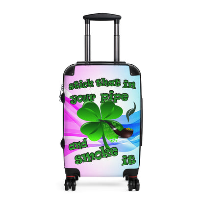stick that in your pipe and smoke it - Suitcase (light blue-pink wave)