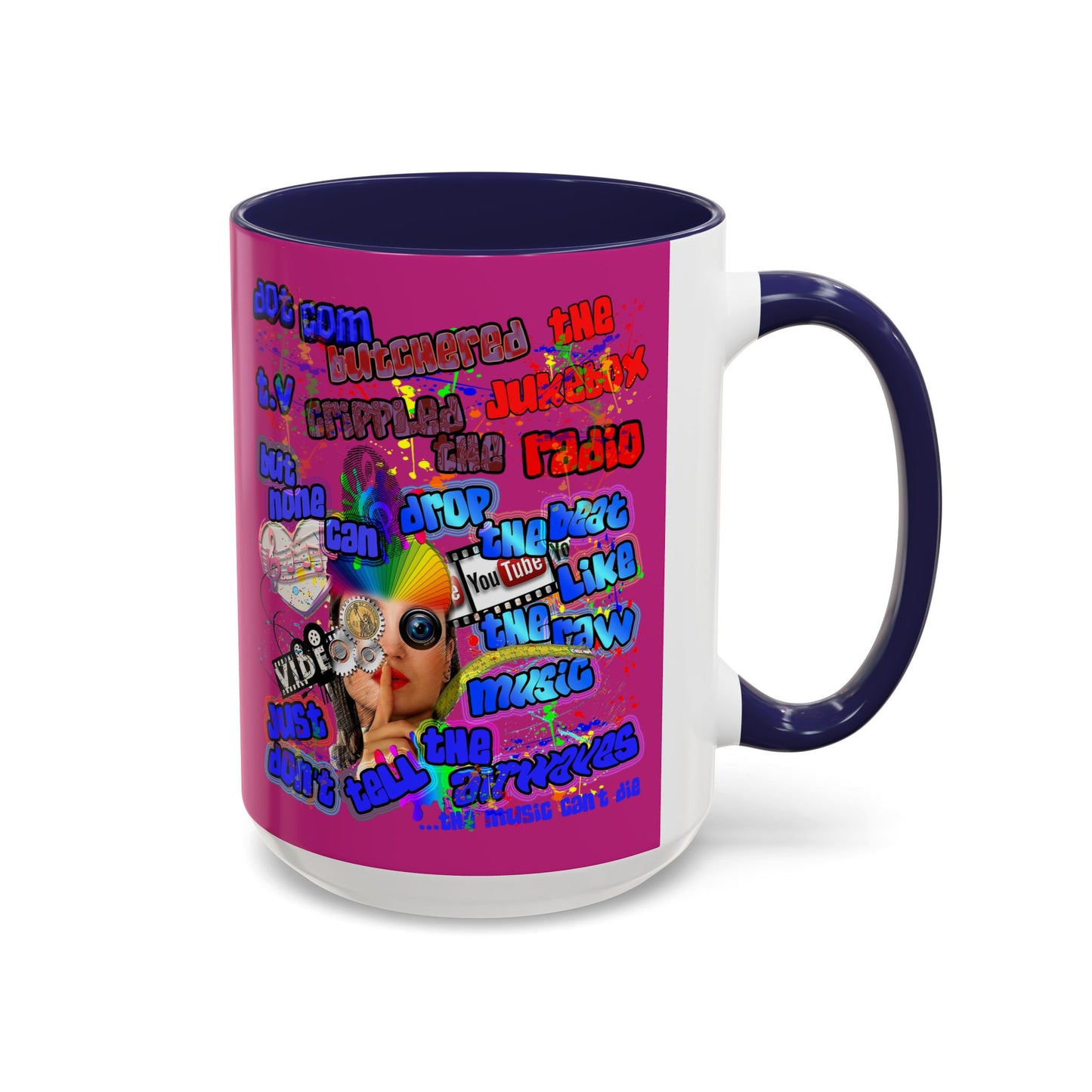 drop the beat - Accent Mug (pink)