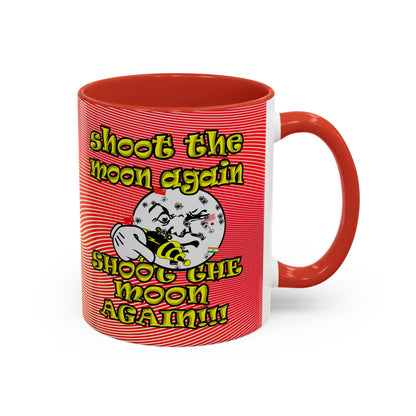 shoot the moon again - Accent Mug (yellow-orange wave)