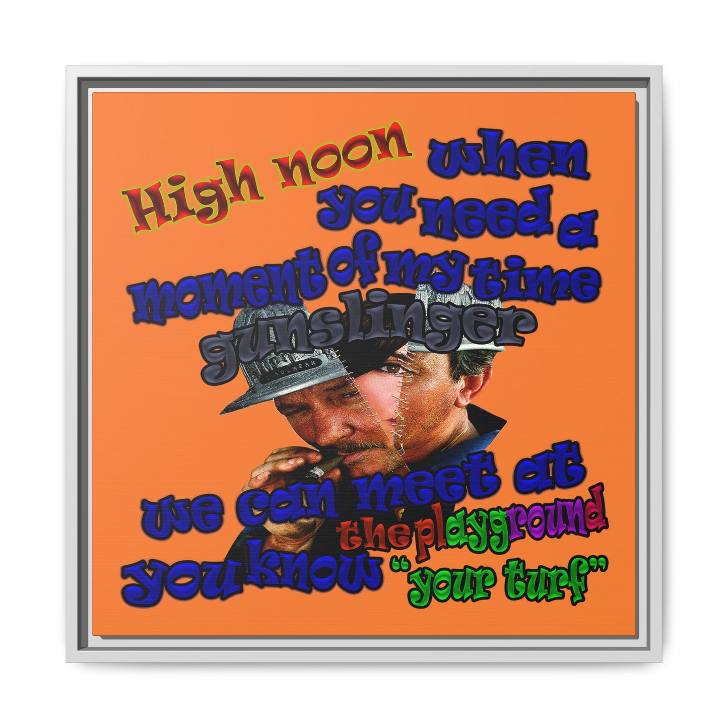 high noon - framed canvas art (crusta)