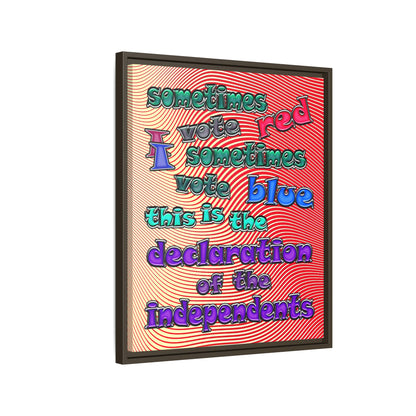 declaration of the independents - framed canvas art (yellow-orange wave)