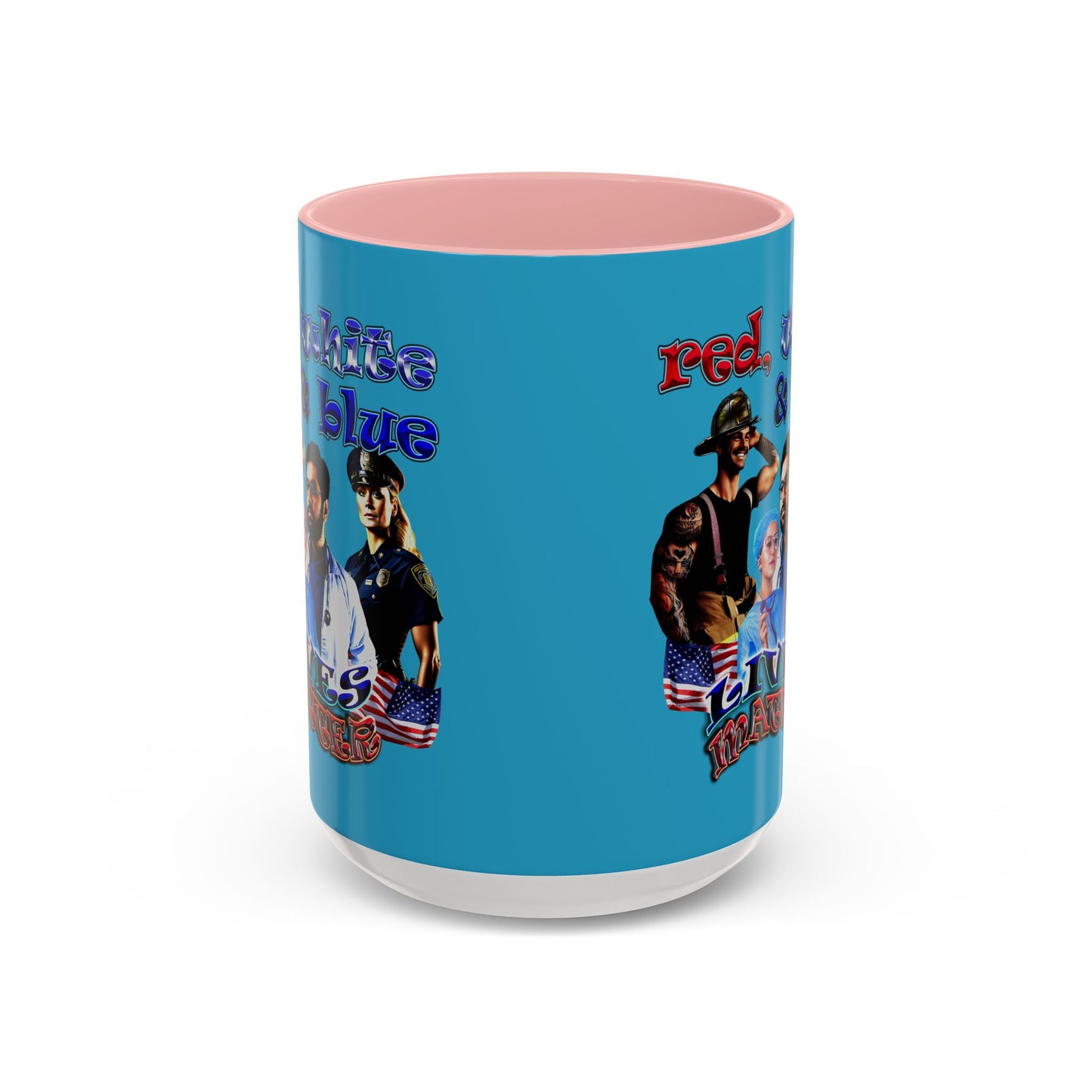 rw&b lives matter - Accent Mug (turquoise)