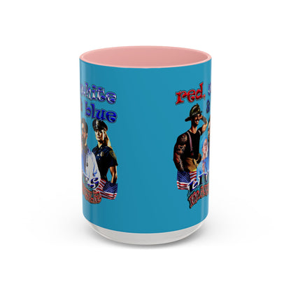 rw&b lives matter - Accent Mug (turquoise)
