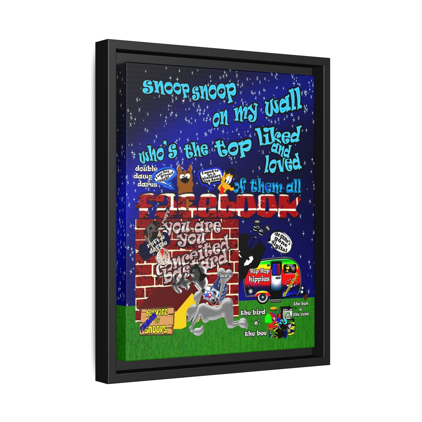 snoops - framed canvas art