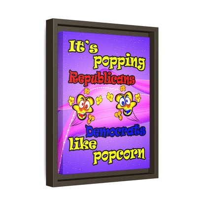popping like popcorn - framed canvas art (purple-pink wave)