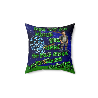 og - Faux Suede Square Pillow - ('snoops' background)