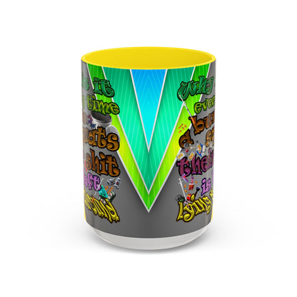 the bum's shit - Accent Mug (rainbow split)